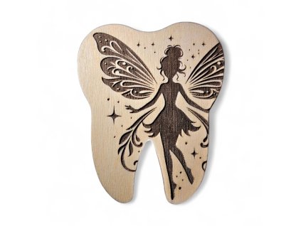 Dřevěná krabička pro uschování zoubků