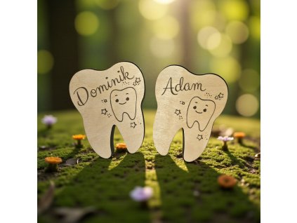 Dřevěná krabička víly Zubničky