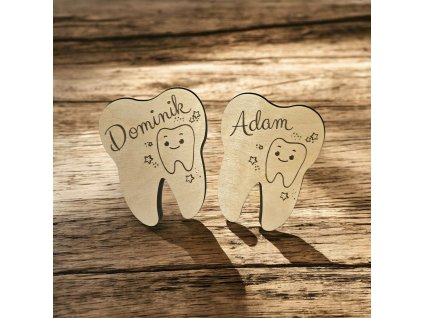 drevena krabicka na zoubky se jmenem zvetsena