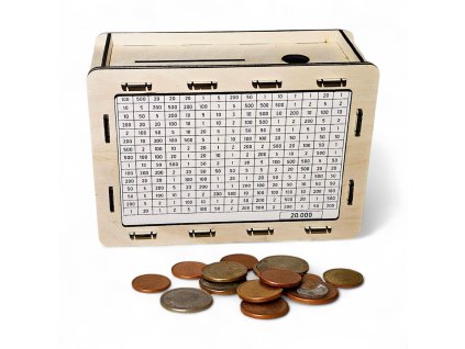 dřevěná pokladnička