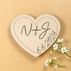 Dřevěná svatební srdíčka