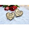 Dřevěná srdíčka na svatební vývazky