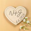 Dřevěná svatební srdíčka