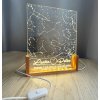 Personalizovaná LED lampa – Hvězdná mapa se jmény a textem