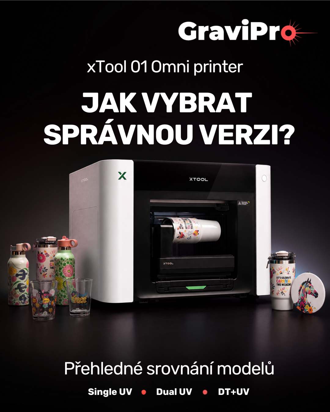 xTool OmniPrinter – jak vybrat správnou verzi? Přehledné srovnání všech modelů