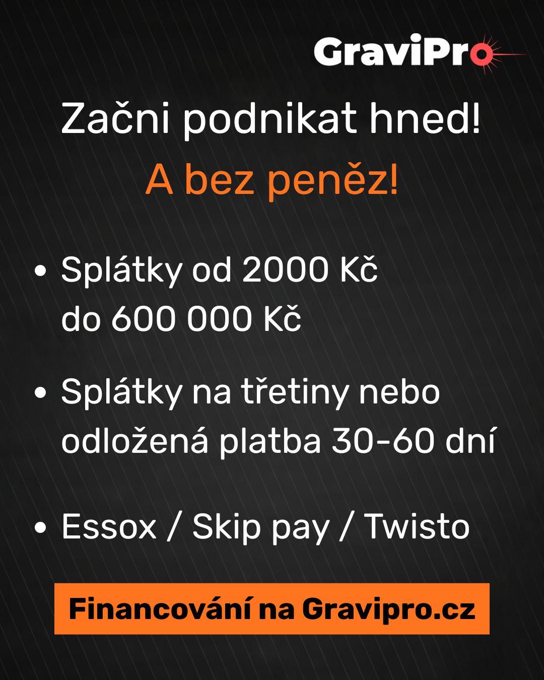 Nákup na splátky a odložené platby - Essox, Skip Pay a Twisto
