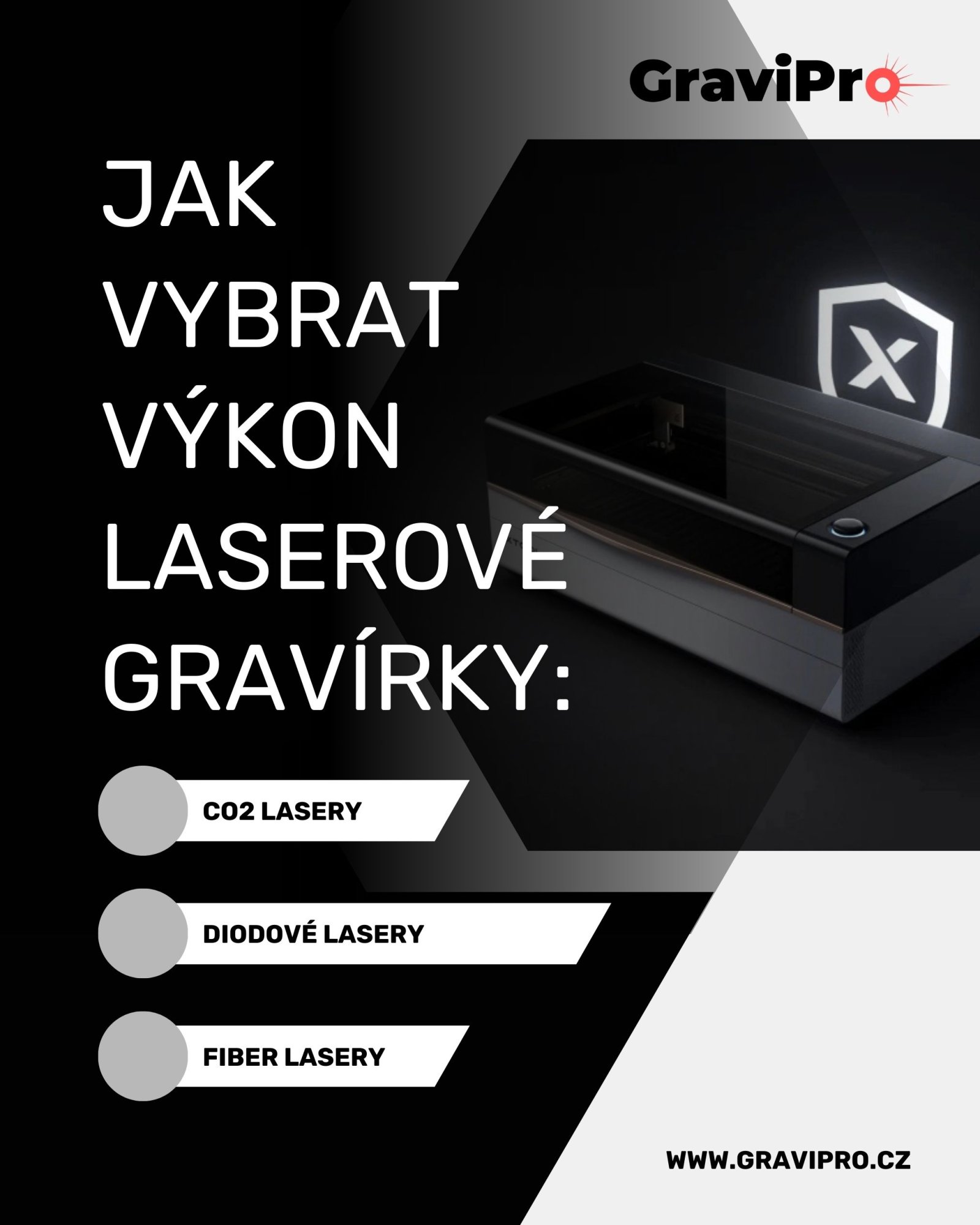 Jak vybrat výkon laserové gravírky: rozdíl DIODA vs CO2 vs FIBER