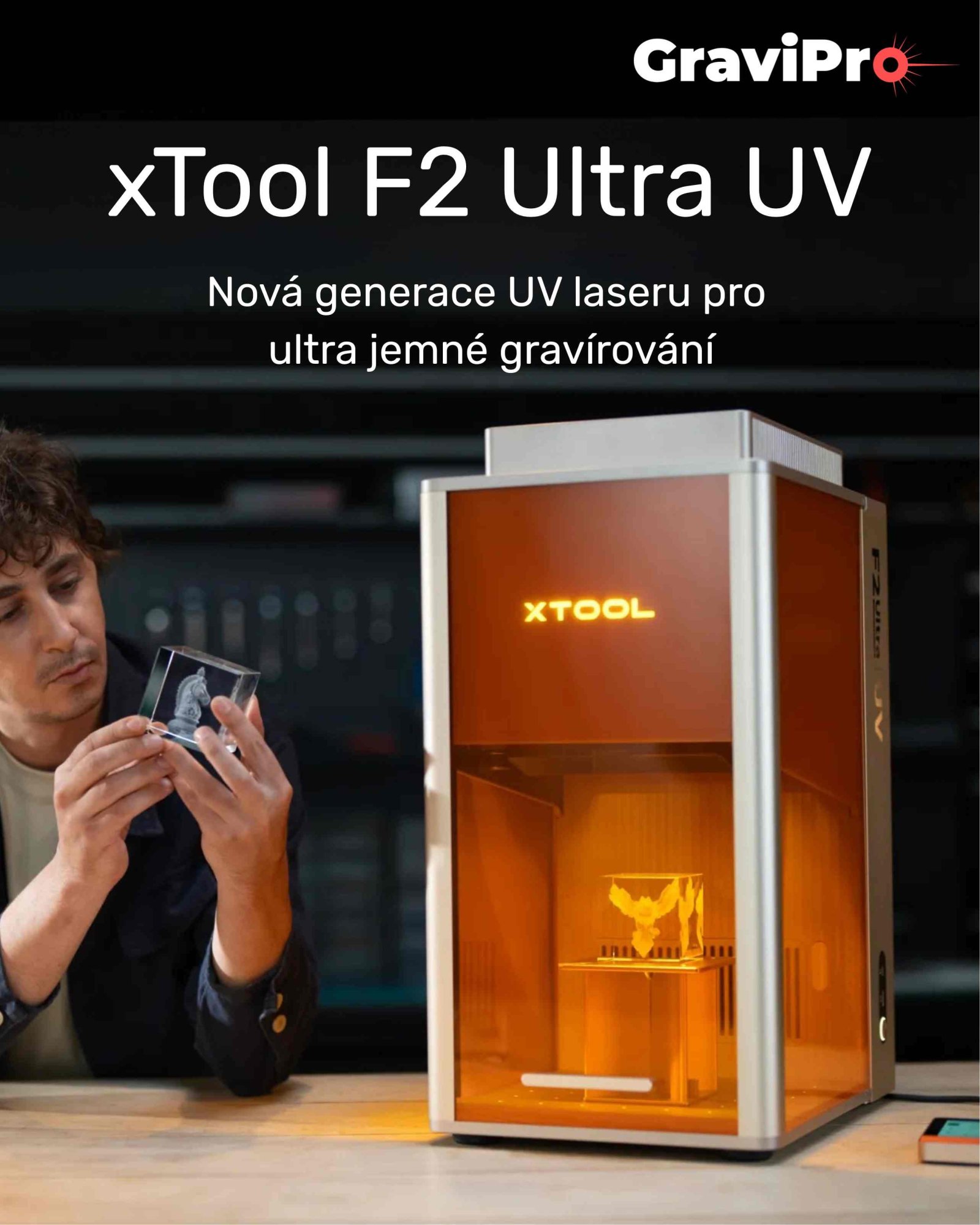 xTool F2 Ultra UV - Nová generace UV laseru pro ultra jemné gravírování