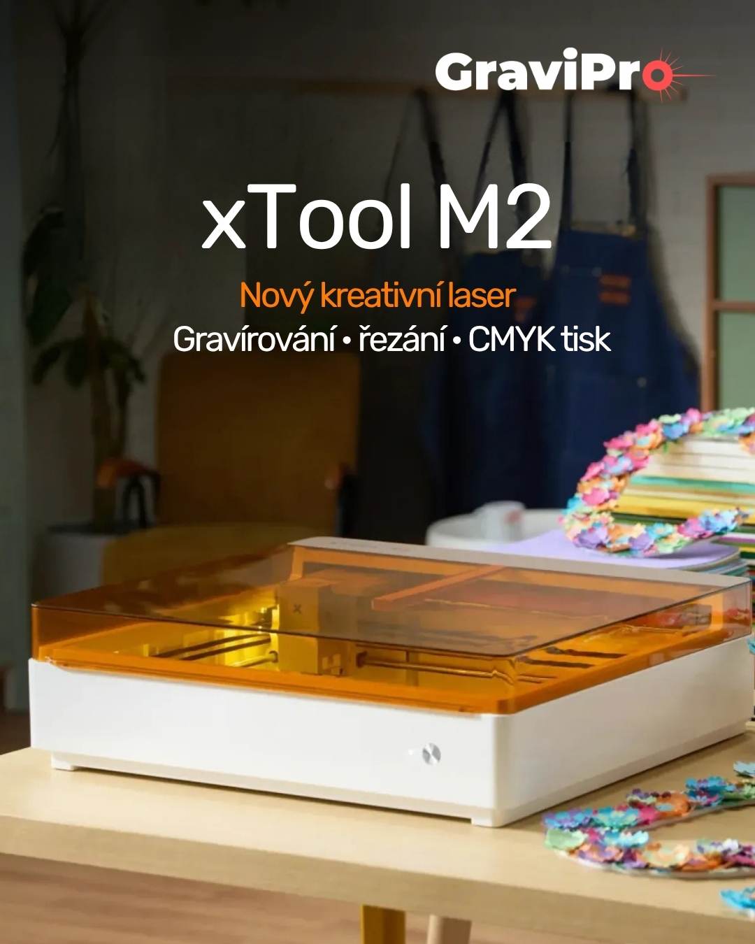 xTool M2: nový kreativní laser, který propojuje gravírování, řezání a barevný tisk