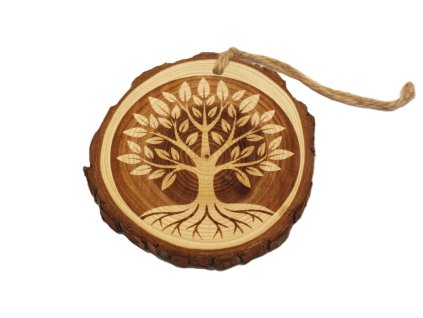 Přírodní dekorace s gravírováním-strom