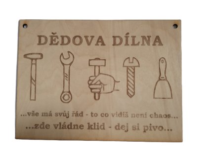 Dědova dílna - cedulka