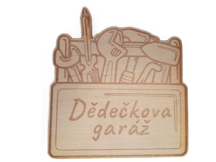 Cedule do garáže - dědečkova garáž