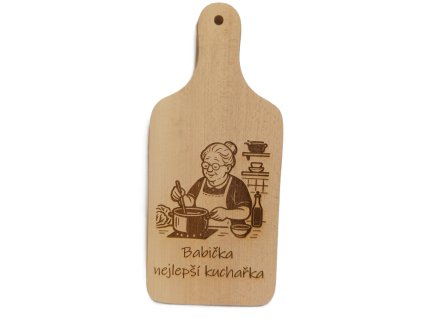 Gravírované prkýnko do kuchyně pro babičku