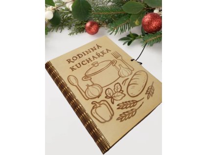 Dřevěná rodinná kuchařka na recepty