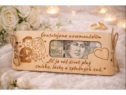 Obálka na peníze - novomanželé