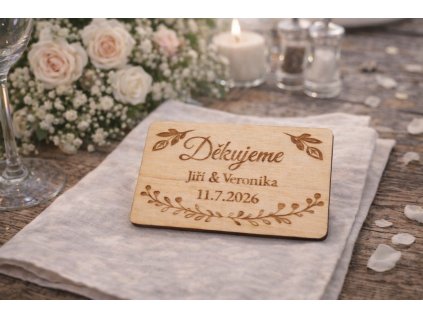 Svatební magnetka - personalizace