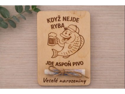 Karta na peníze pro rybáře