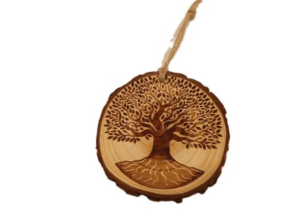 Přírodní dekorace s gravírováním-strom života