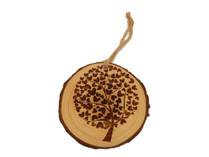 Přírodní dekorace k pověšení-strom srdce