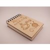 Dřevěný zápisník  s gravírováním