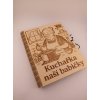 Dřevěná kuchařka s gravírováním – pro babičku