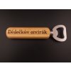 Dřevěný otvírák na pivo s gravírováním – Dědečkův otvírák