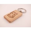 Dřevěná klíčenka s gravírováním – kočka