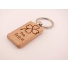 Klíčenka ze dřeva s gravírováním - pro štěstí