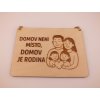 Dekorativní dřevěné cedulky - rodina