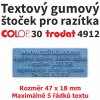 Textový gumový štoček pro razítka Colop 30, Trodat 4912
