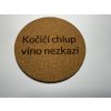 Podtácky 4ks korek - nápis na přání