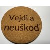 Podtácky 4ks korek - nápis na přání