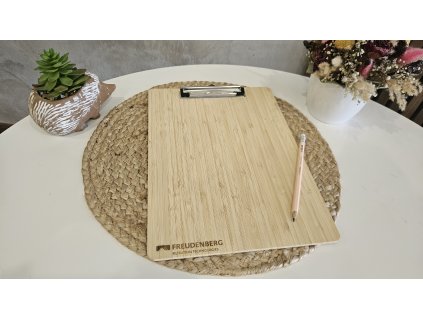 Bambusová doska Clipboard s klipom A4