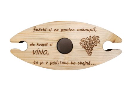 345 dreveny stojan na vino a sklenice