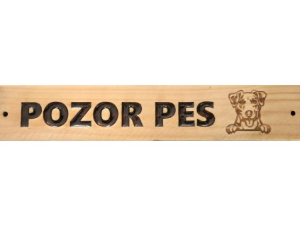 Cedule pozor pes s vlastní rasou psa