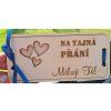 Dřevěná obálka na peníze a poukazy – dárek z lásky