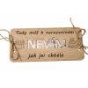 Dřevěná obálka na peníze ,,NEVÍM " - NAROZENINY