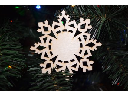 drevena vianocna ozdoba na stromcek vlocka 1 (12)