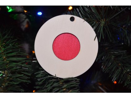 drevena vianocna ozdoba kruh linecky styl s malovanym stredom (3)