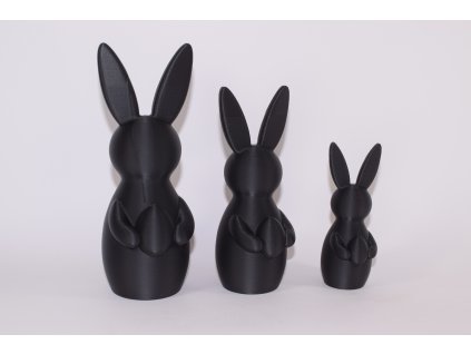 3D tlačená veľkonočná dekorácia – Sada zajacov s vajíčkom (PLA) (4)