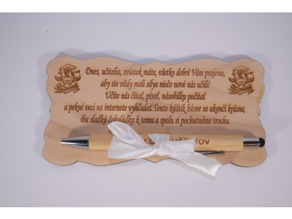 dreveny stojancek na pero s maslickou a personalizovanym perom (2)
