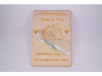 exkluzivna drevena obalka na peniaze personalizovany dar prenovomanželov,2