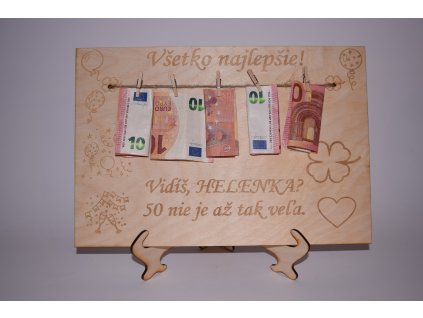 drevena tabulka na darovanie penazi personalizovana (2)