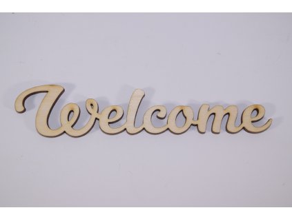vyrezavany napis welcome
