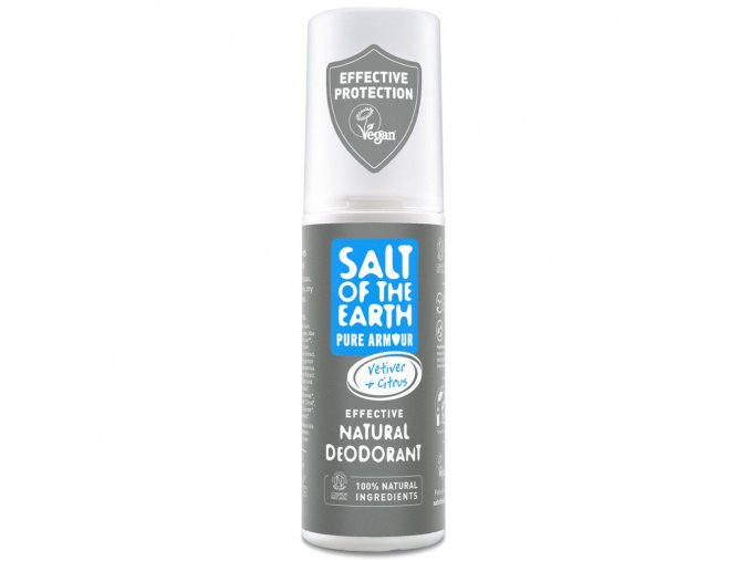 Salt of the Earth Pure Armour Vetiver Citrus Natural Deodorant Spray 100ml front 4f36673b f2bd 4a63 b1e0 2cb47651c241 2048x