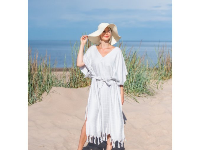 bamboo kaftan pearl grey 2