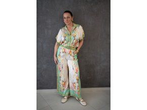 gravitas dolcevita plazzo kalhoty zelena 1
