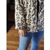 Lehká Bunda s Leopardím Vzorem beige
