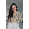 Elen halenka s řasením beige