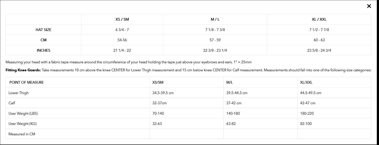 Sizing-STAGE-Knee